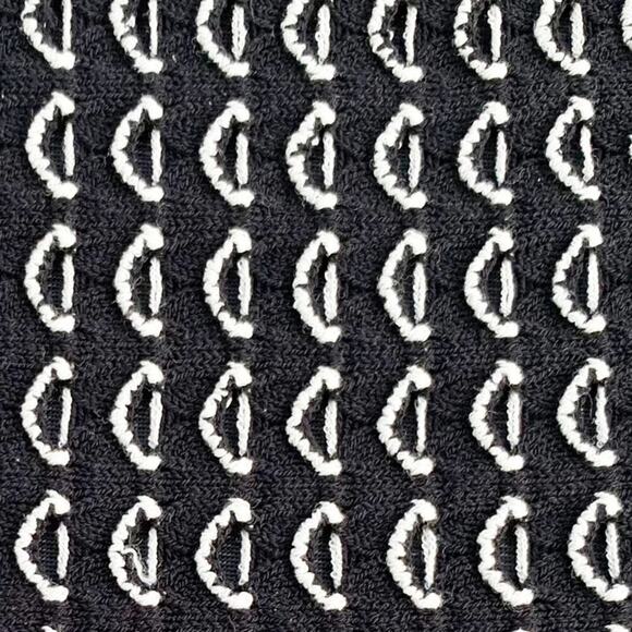 Ann Taylor Embroidered Peplum Knit Sleeveless Sweater Tank Top Black White XS - Picture 8 of 16